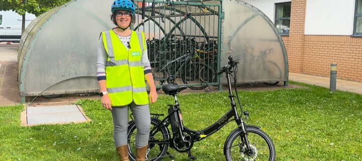 Foldable e-bike trial launched for Royal Devon colleagues