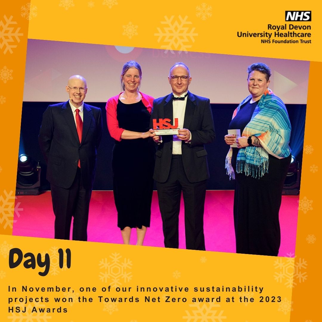 Day 11 - Sustainability project recognised at HSJ Awards
