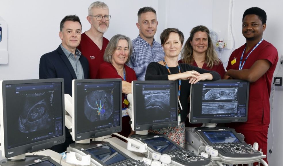 Some of the team at the Devon Diagnostic Centre with the new state-of-the-art ultrasound imaging equipment